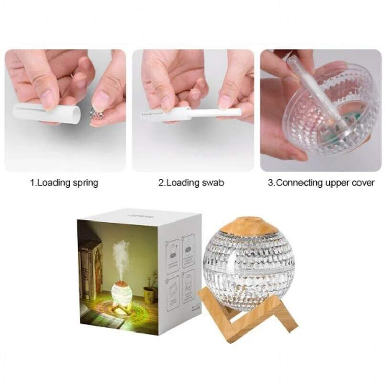 Humidificador,Difusor Bola Cristal Lampara 3