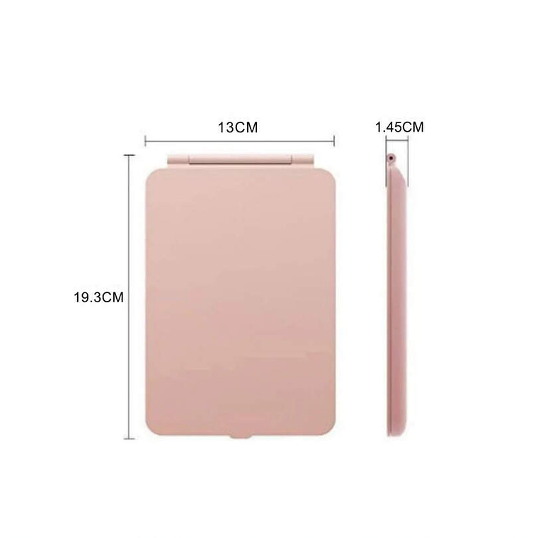 Espejo Rectangular Led Tactil Rosado 5