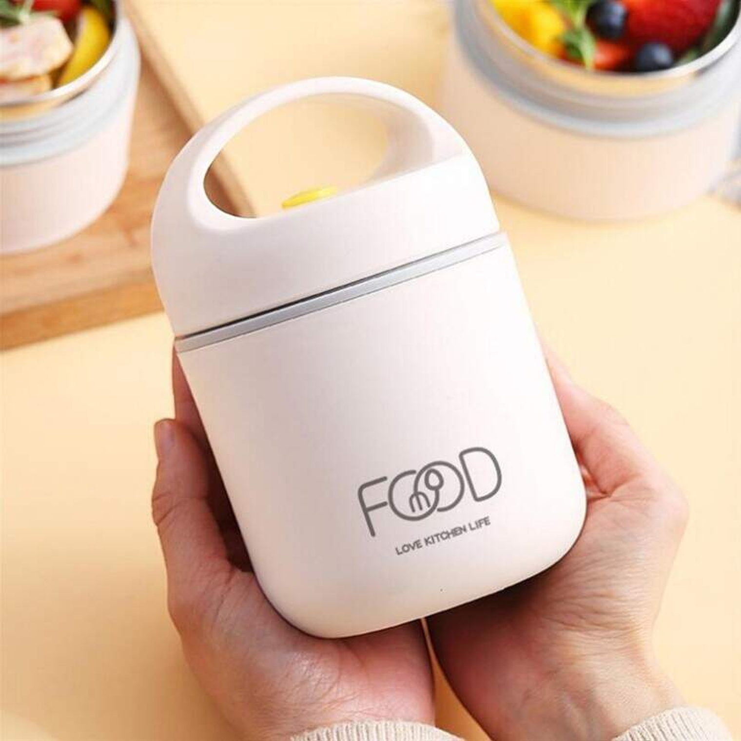 Termo Lunch Acero Inoxidable 510Ml Blanco 1