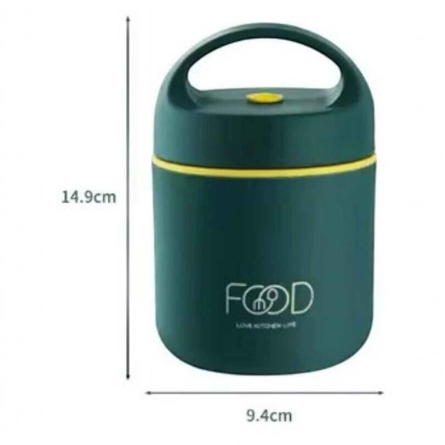 Termo Lunch Acero Inoxidable 510Ml Verde 3