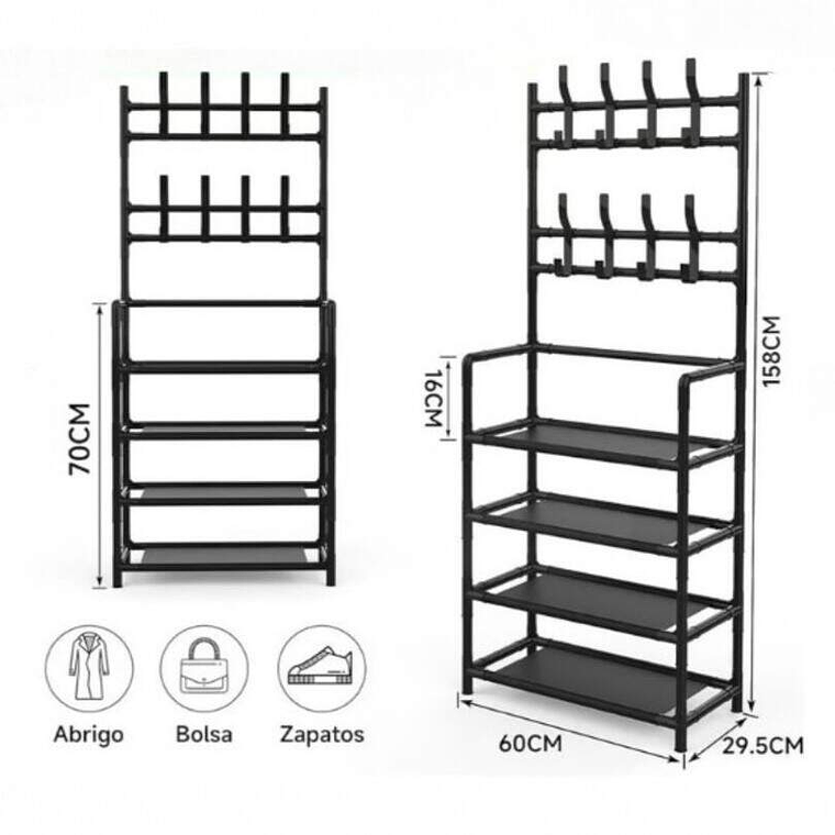 Zapatero+Perchero 4 Niveles Blanco 4
