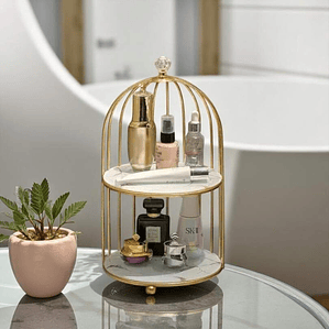 Organizador,Cosmetiquero Elegante 2 Niveles Blanco