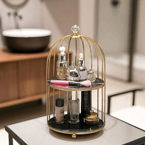 Organizador,Cosmetiquero Elegante 2 Niveles Negro