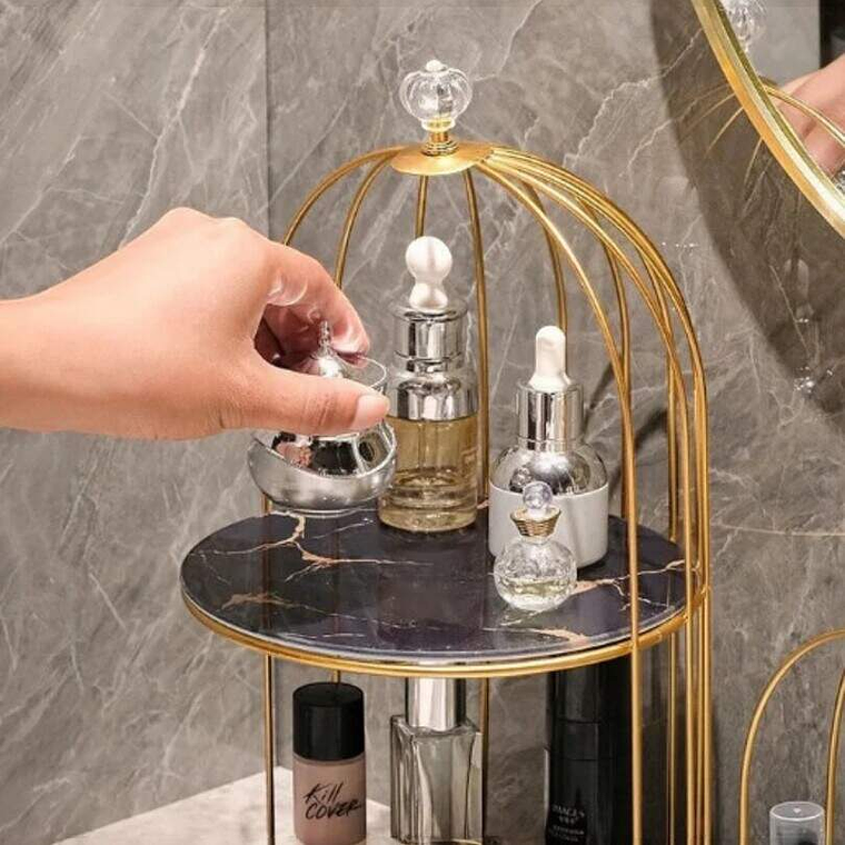 Organizador,Cosmetiquero Elegante 2 Niveles Negro 2