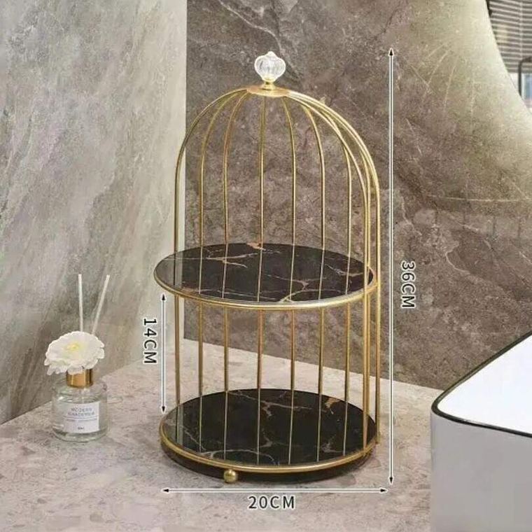 Organizador,Cosmetiquero Elegante 2 Niveles Negro 3