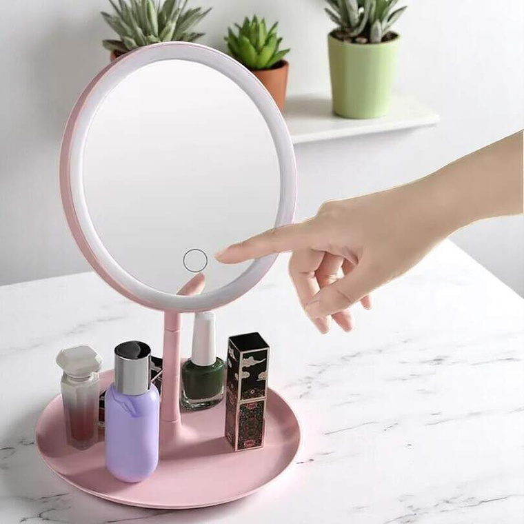 Espejo Led Redondo Blanco 1