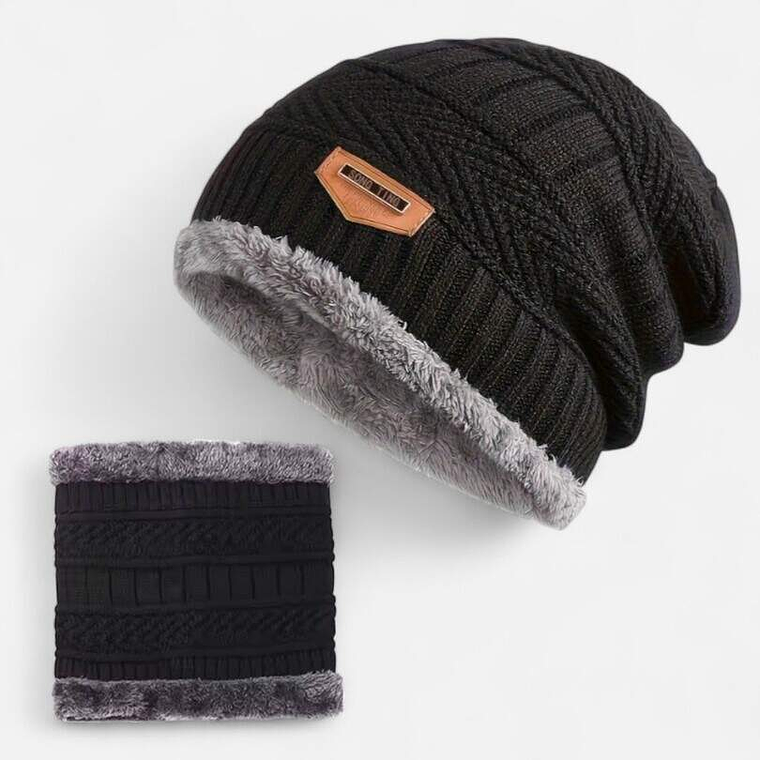 Gorro Mas Cuello Con Chiporro Unisex Negro 1