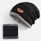 Gorro Mas Cuello Con Chiporro Unisex Negro - Miniatura 1