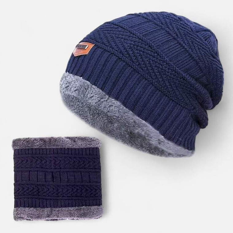 Gorro Mas Cuello Con Chiporro Unisex Azul 1