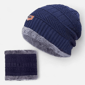 Gorro Mas Cuello Con Chiporro Unisex Azul