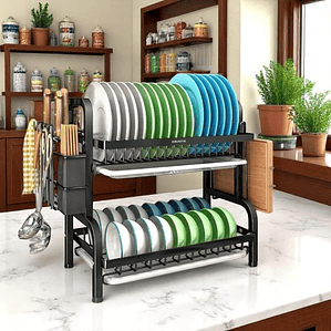 Secaplatos Metalico 2 Niveles Con Bandeja