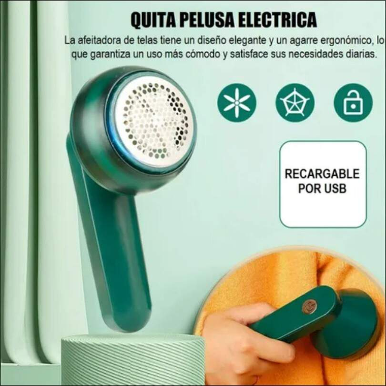 Saca Pelusas Recargable Verde 2