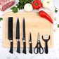 Juego De Cuchillos De Cocina 6 Piezas Negro - Miniatura 1