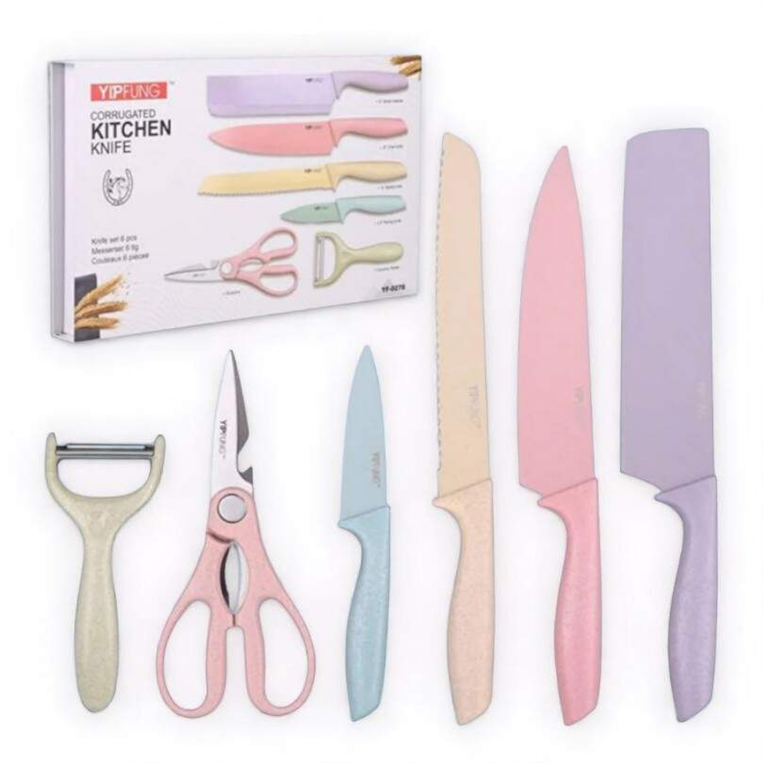 Juego De Cuchillos De Cocina 6 Piezas Multicolor 2