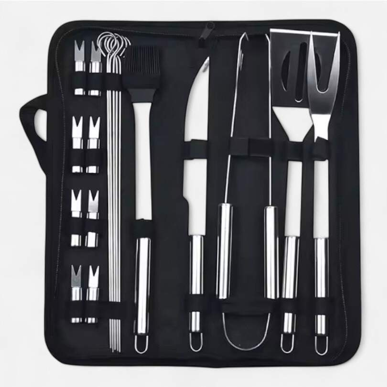 Kit Parrillero Acero Inox 20 Piezas 1