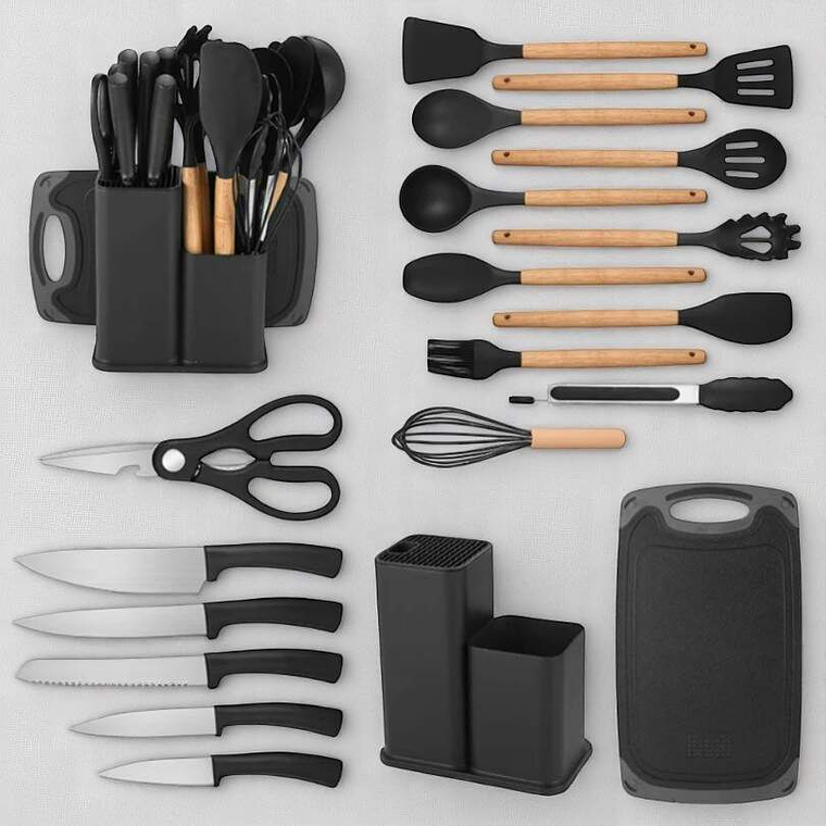 Kit De Cocina 19 Piezas Con Base Grande 1