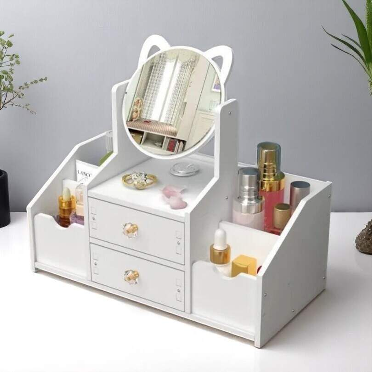 Organizador Tocador Espejo Orejas Gato 1
