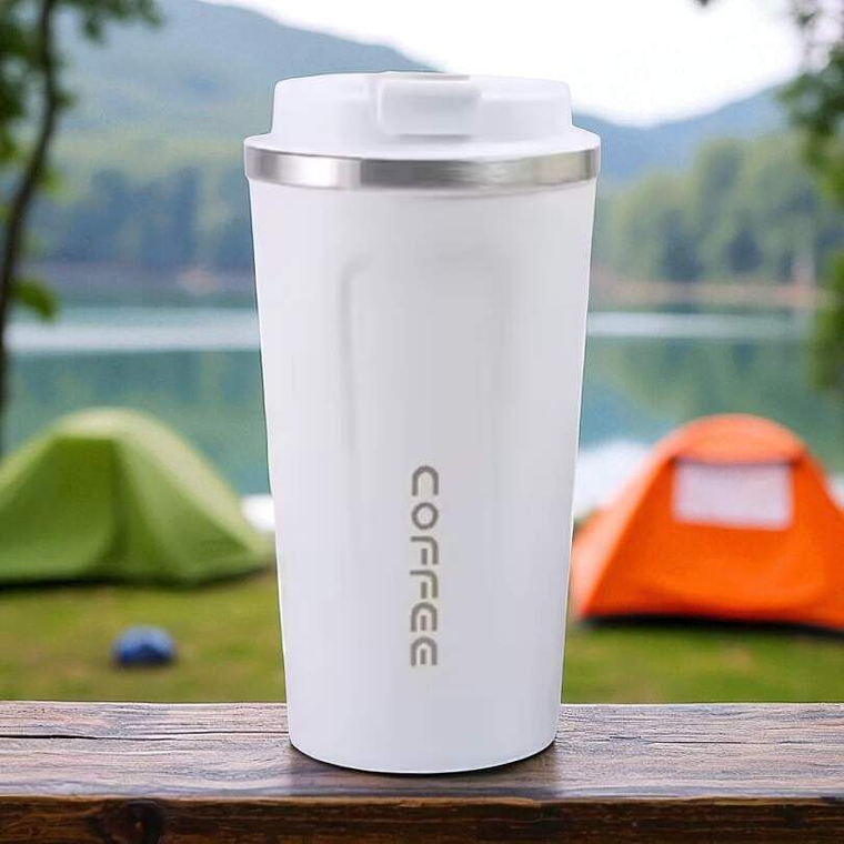 Vaso Térmico Acero Inoxidable Coffee Blanco 510ml 1