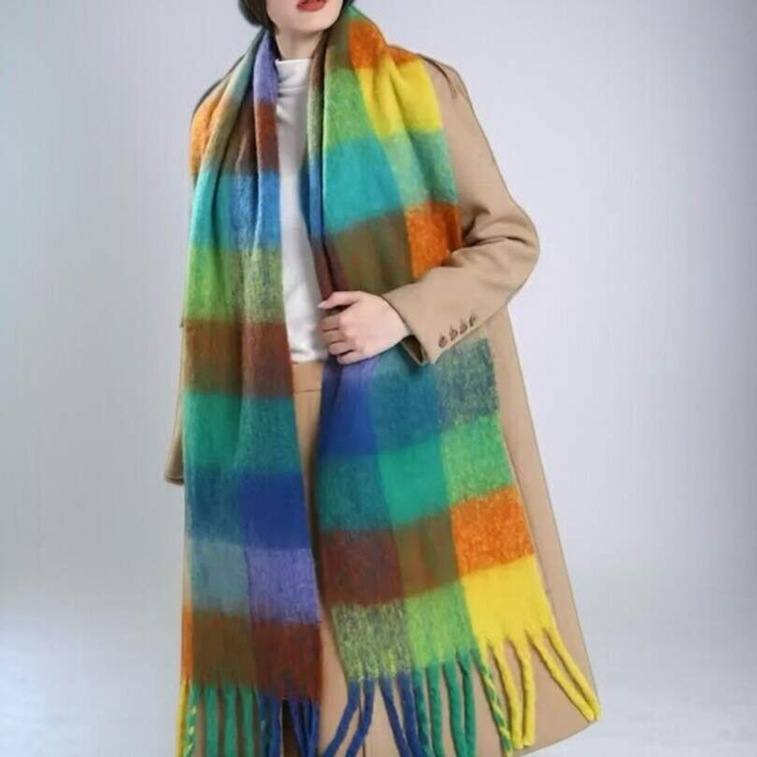 Bufanda XL Cuadrillé Suave 50x200cm 2