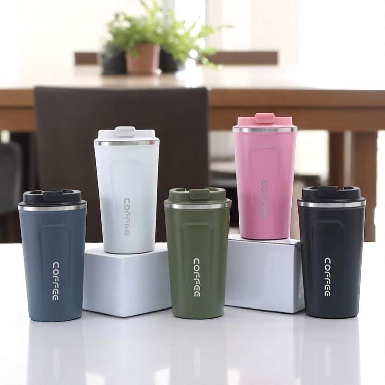 Vaso Térmico Acero Inoxidable Coffee Blanco 510ml 2