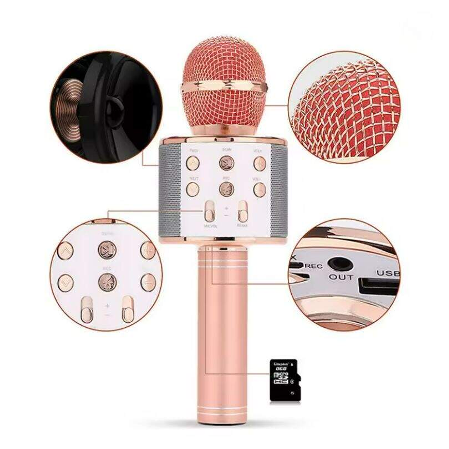 Micrófono Inalámbrico Karaoke Bluetooth 2