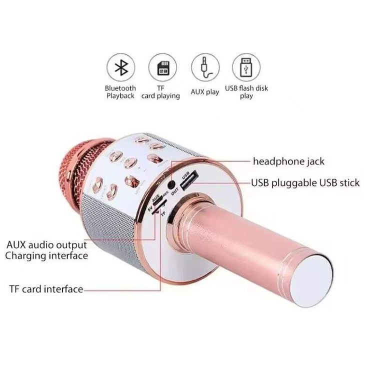 Micrófono Inalámbrico Karaoke Bluetooth 3