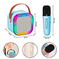 Mini Parlante Karaoke Bluetooth Con Microfono Blanco - Miniatura 4
