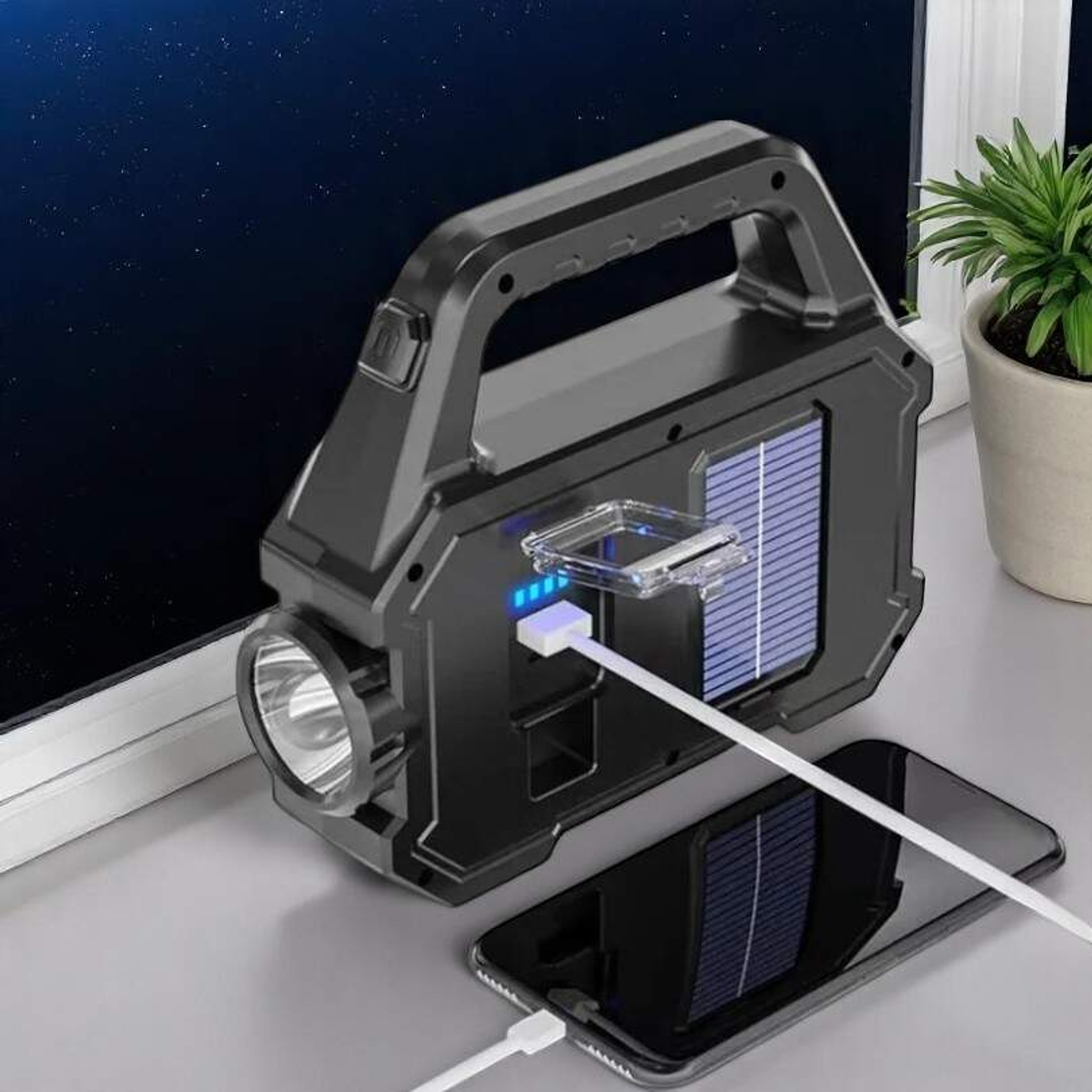 Linterna Solar Recargable 2