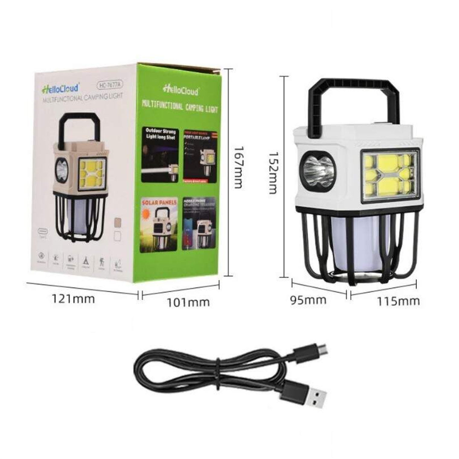 Lampara Linterna Solar Recargable 2