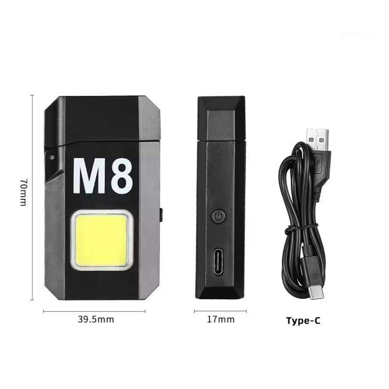 Encendedor Con Luz Led Recargable M8 3