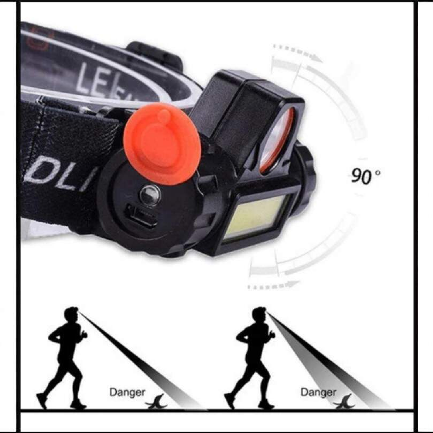 Linterna Led Simple Tipo Cintillo Minero 2