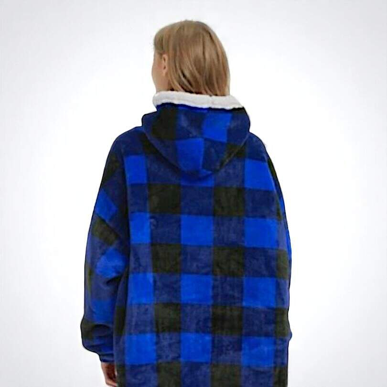 Poleron Cuadrille Polar Sherpa 80x80 Azul 2