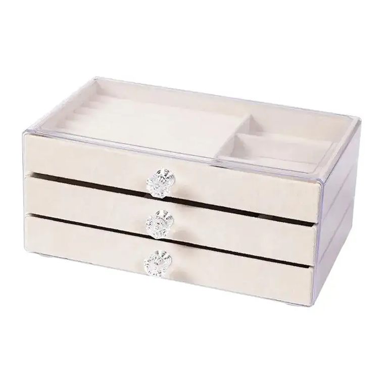 Organizador de Joyas 3 Niveles Beige 1