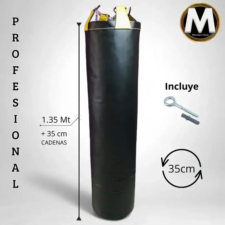 Saco Box Profesional 150X35Cm Negro 2