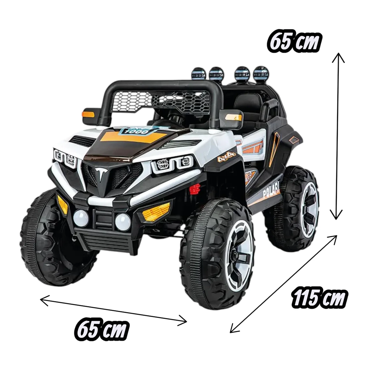 Auto Electrico Gran Jeep Blanco 6