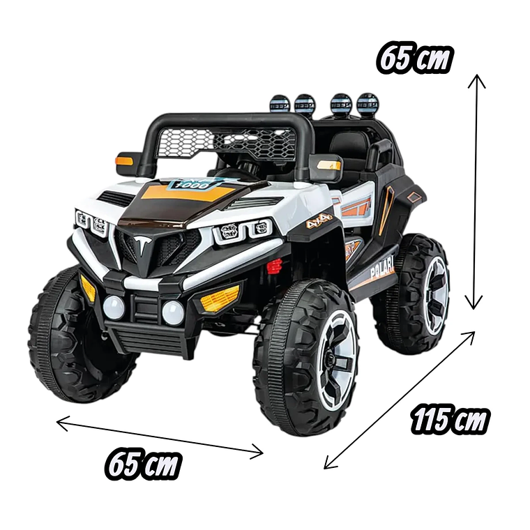 Auto Electrico Gran Jeep Blanco 6