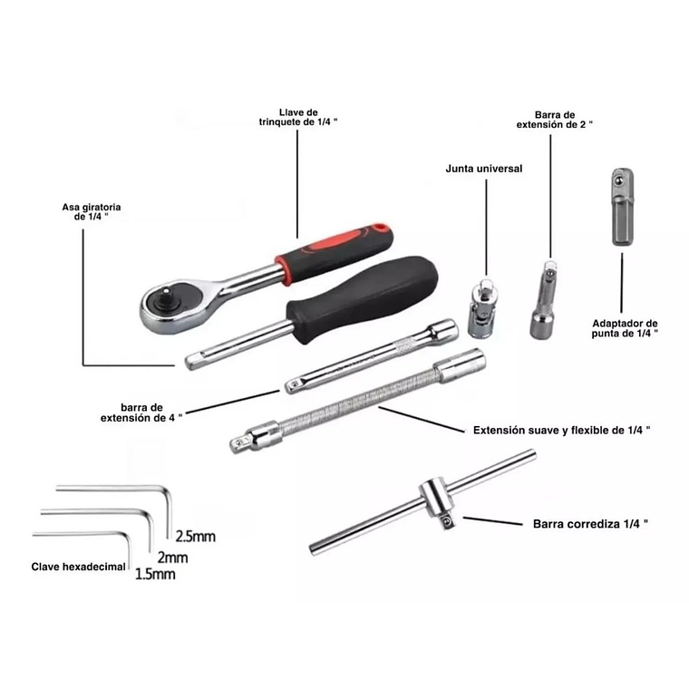 Juego de Herramientas 46 Pcs Multiproposito 2