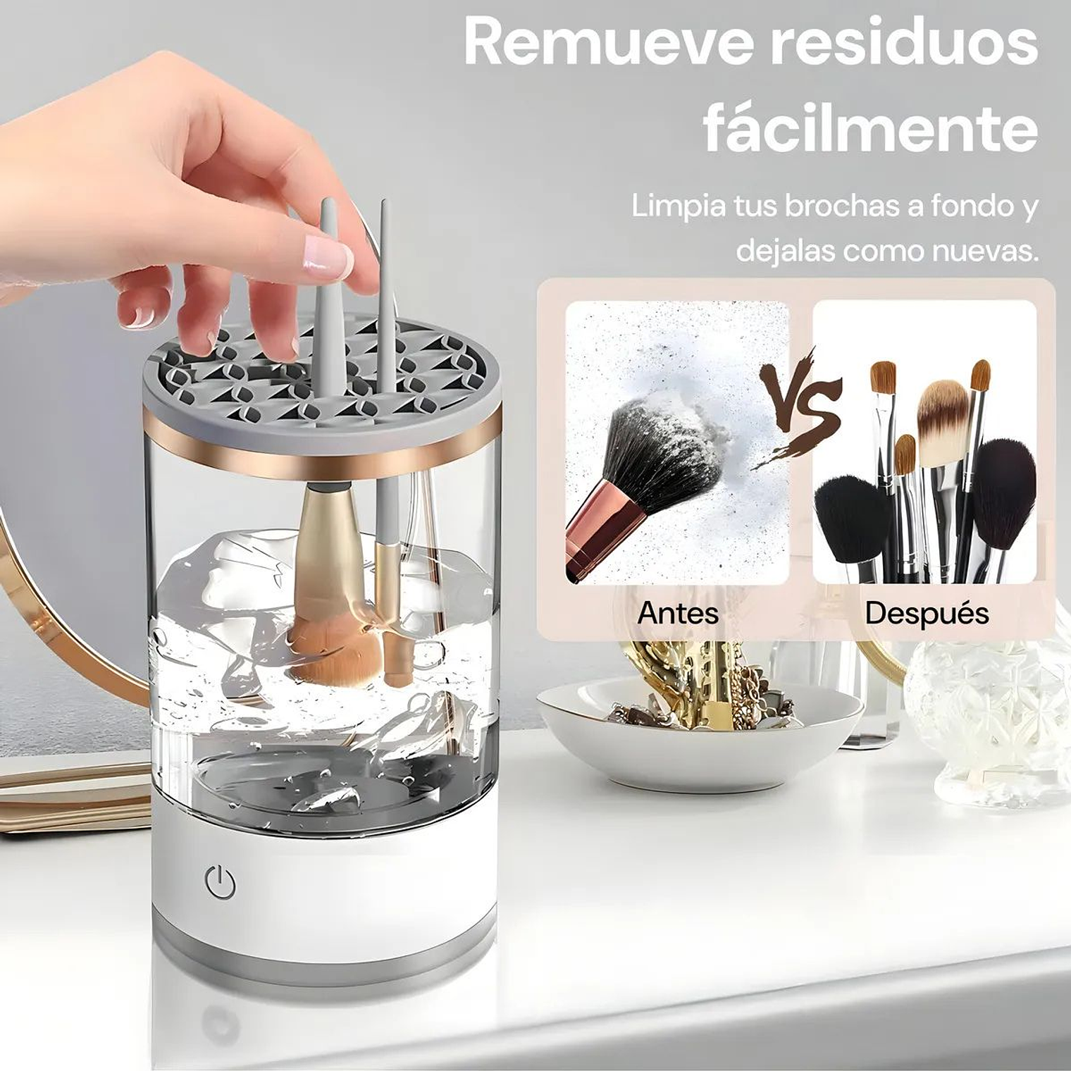 Limpiador Centrifugo Para Brochas De Maquillaje 2