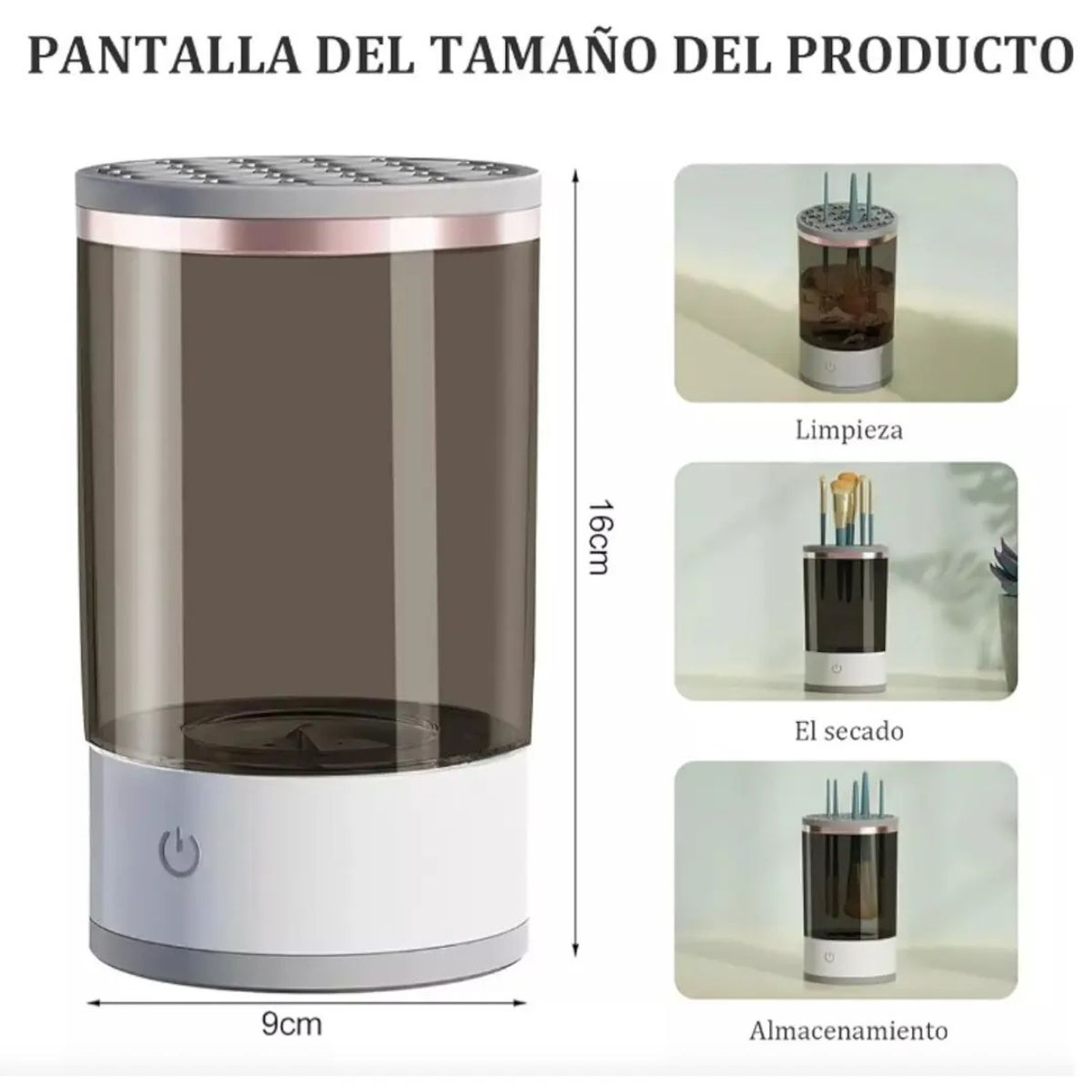 Limpiador Centrifugo Para Brochas De Maquillaje 5