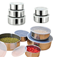 Juego de 5 Recipientes Acero Inoxidable Con Tapa Plástica - Miniatura 5
