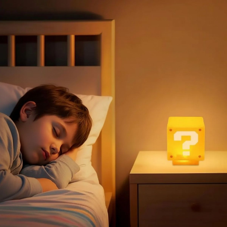 Lampara led cubo Geek mario con sonido coins 4