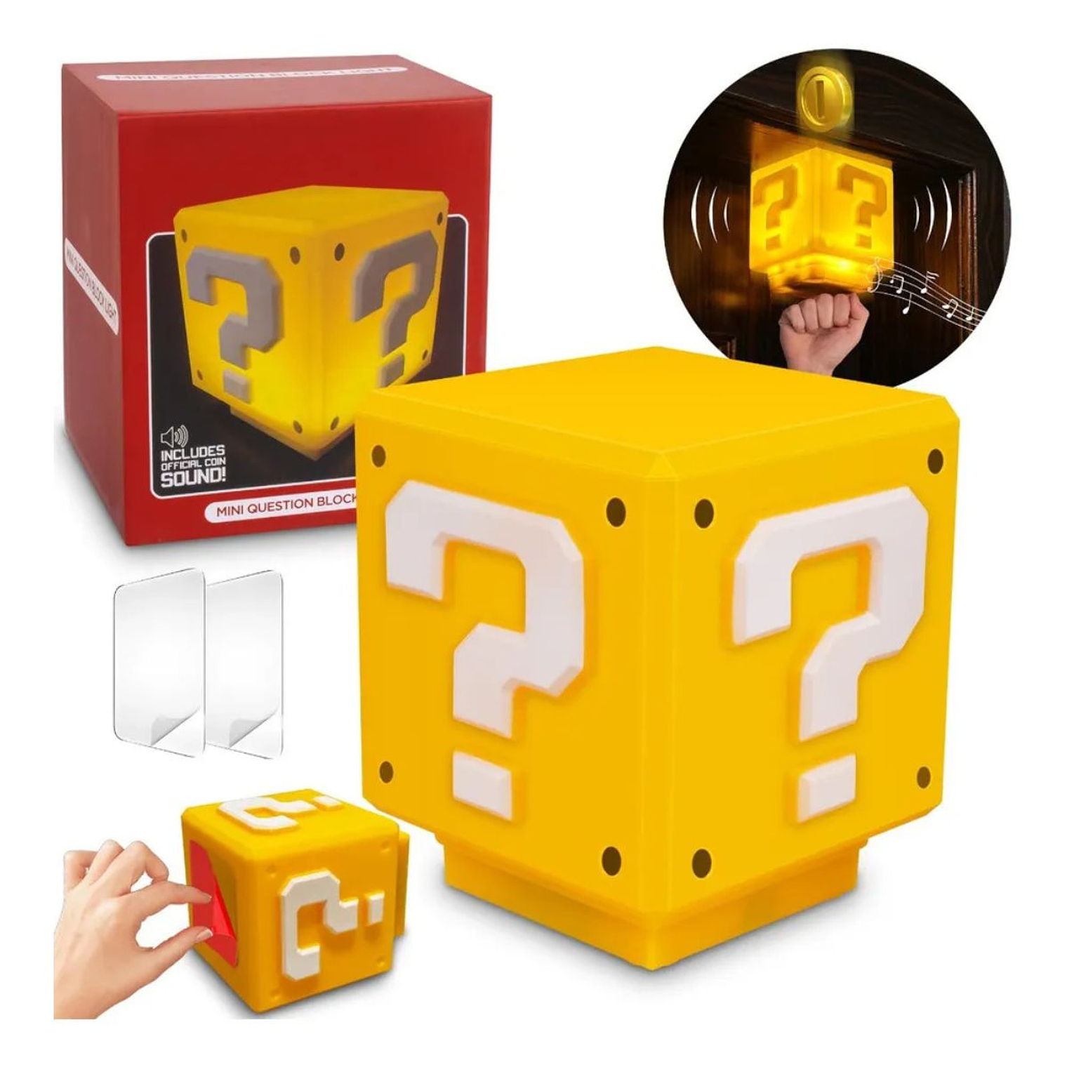 Lampara led cubo Geek mario con sonido coins 5