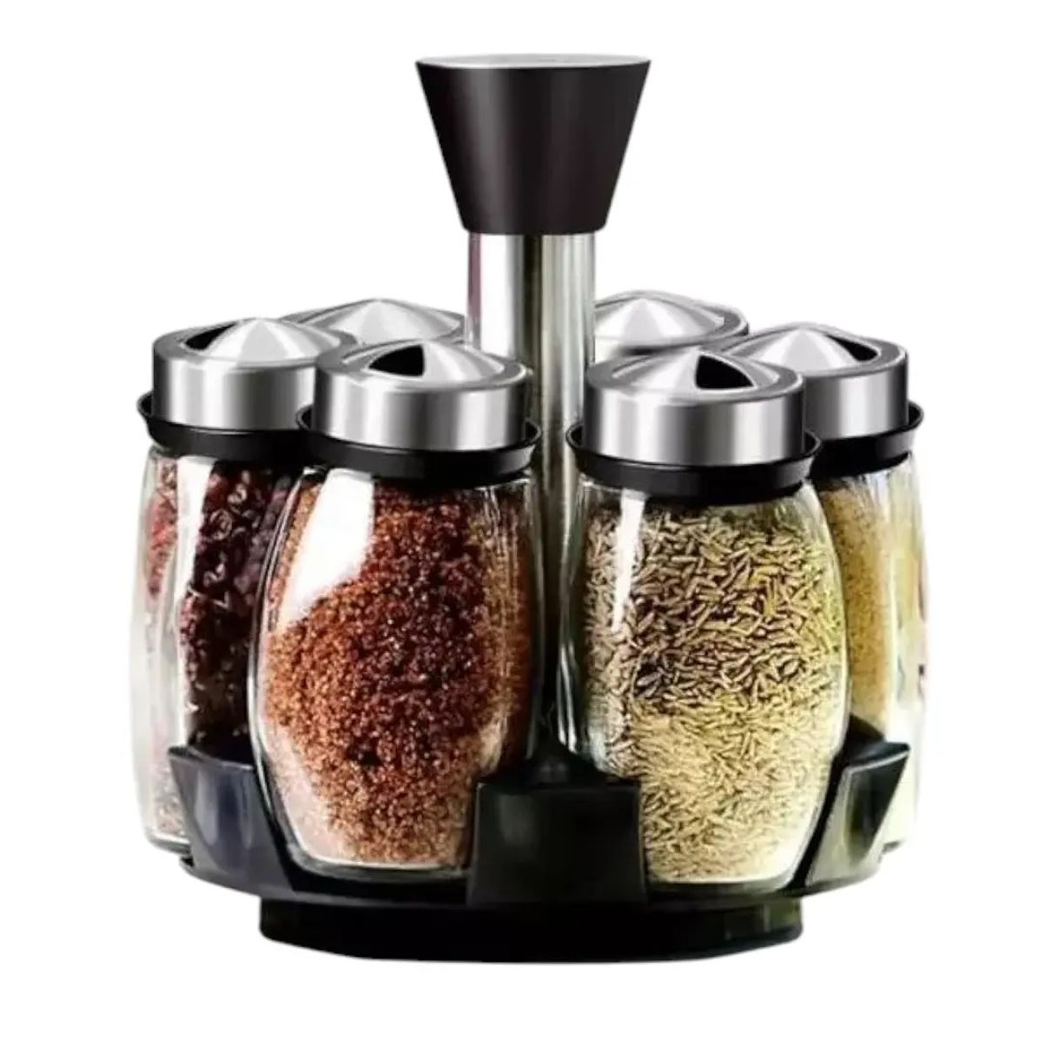 Set De 6 Especieros Para Condimentos con base giratoria 360° 8