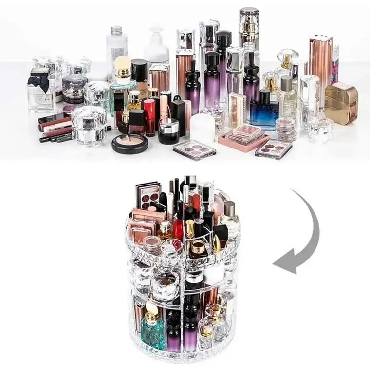 Exhibidor Organizador Giratorio 360° Cosméticos y Perfumes 3