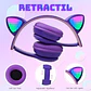 Audifono Bluetooth Orejas De Gato Kawaii Azules - Miniatura 5