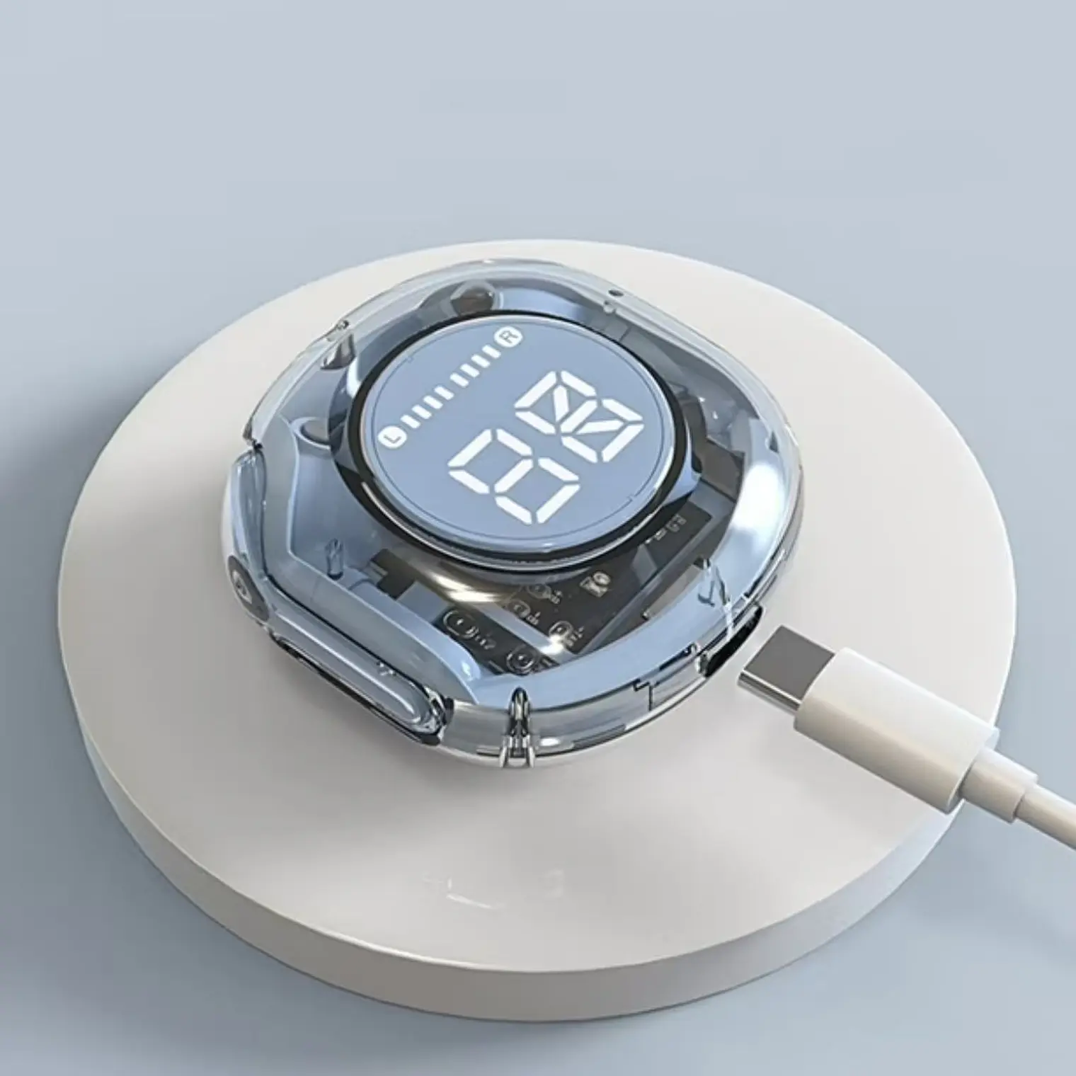 Audífono Bluetooth Ultrapods Pro Digital 5.3 Celeste 2