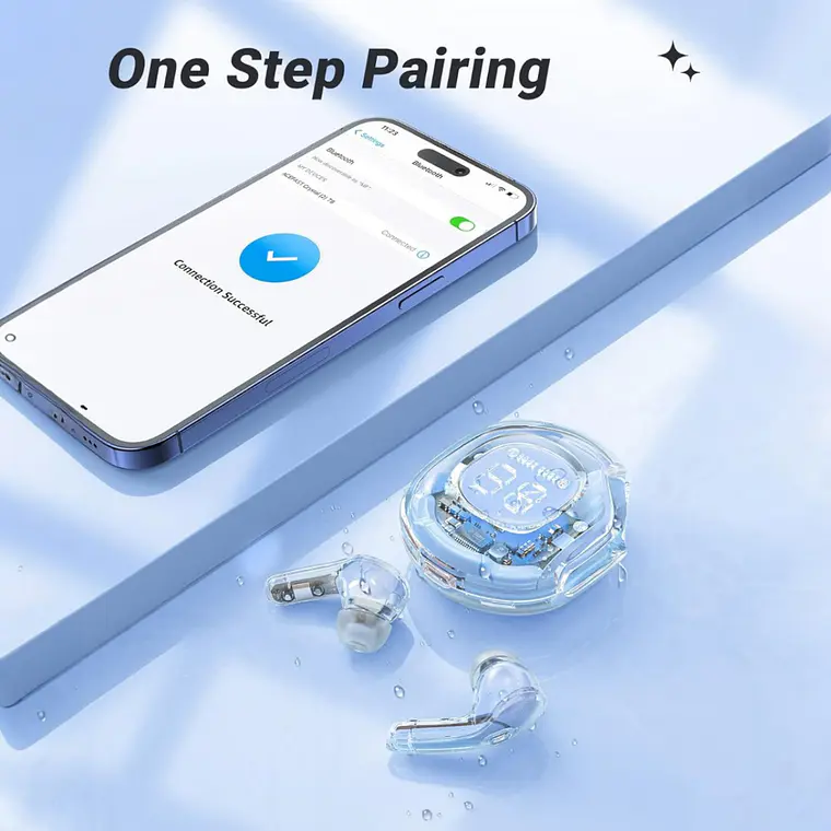 Audífono Bluetooth Ultrapods Pro Digital 5.3 Celeste 3