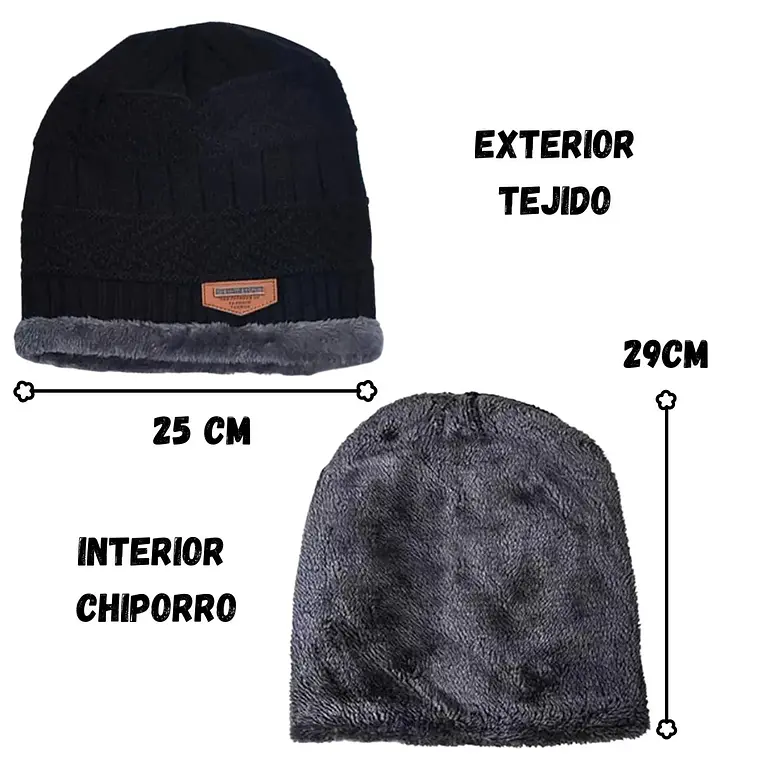 Gorro Con Chiporro Unisex Rojo 6