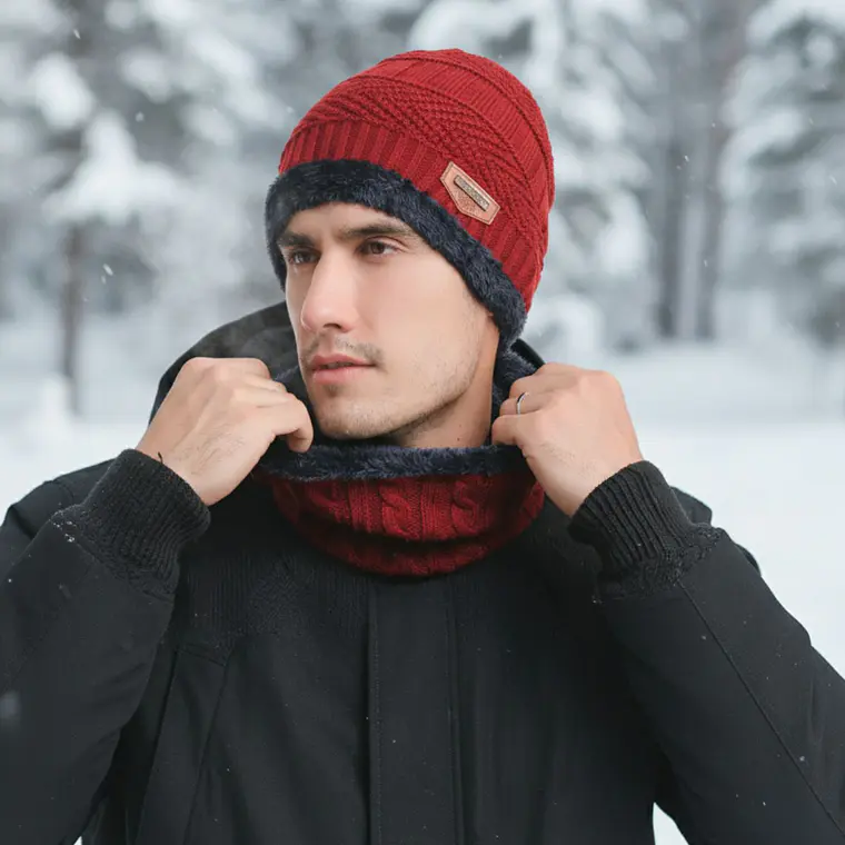Gorro Mas Cuello Con Chiporro Unisex Rojo 5