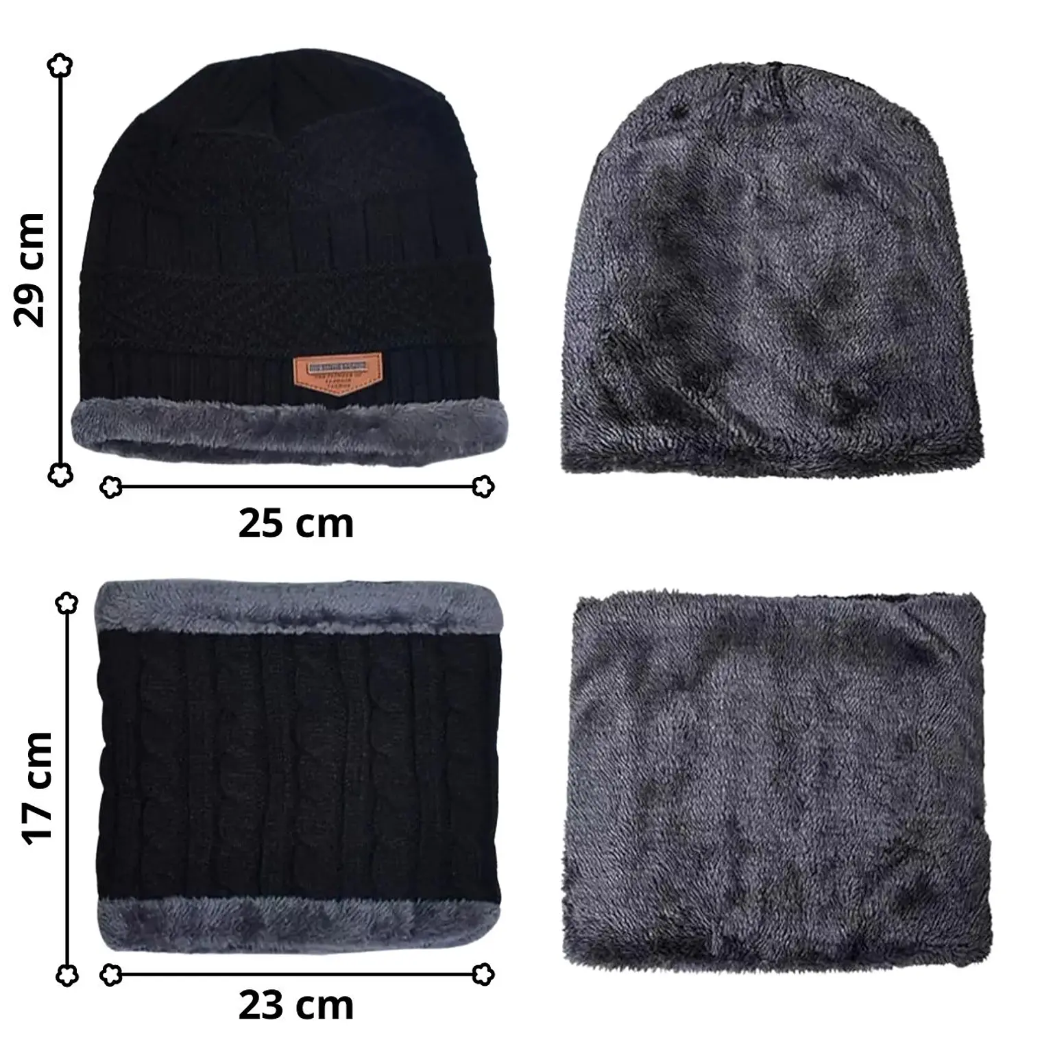 Gorro Mas Cuello Con Chiporro Unisex Rojo 6